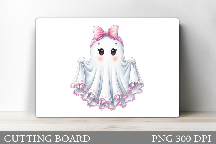 Ghost Cutting Board Sublimation. Halloween Cutting Board