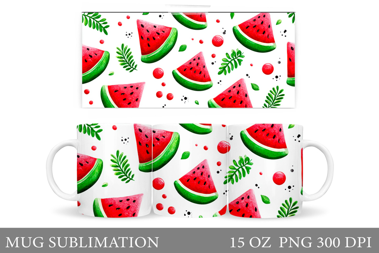 Watermelon Mug Design. Summer Mug Sublimation