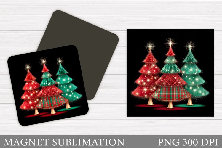 Christmas Tree Magnet Design. Christmas Magnet Sublimation