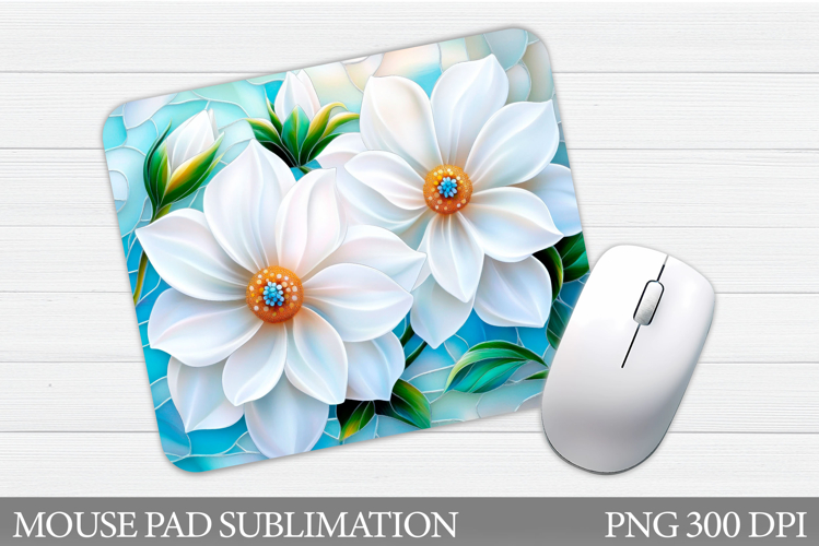 Flowers Mouse Pad Sublimation. Floral Mouse Pad Design