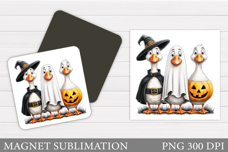 Halloween Goose Magnet. Halloween Magnet Sublimation