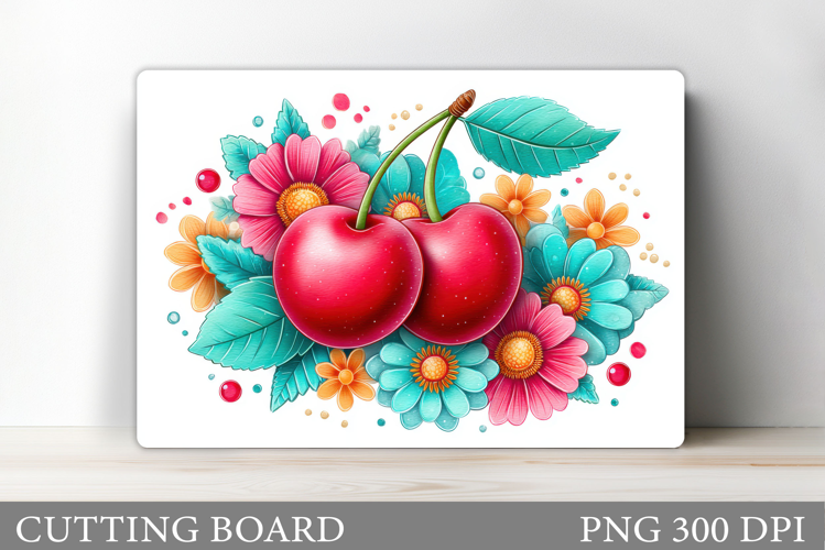 Cherry Cutting Board. Berries Cutting Board Sublimation