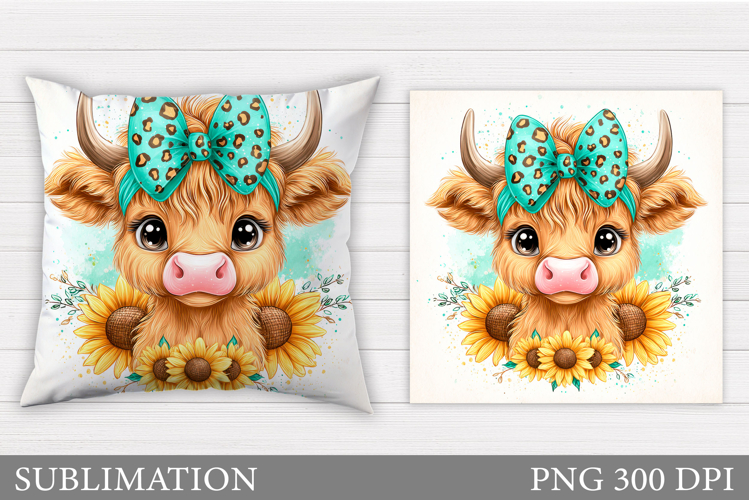 Cute Cow Pillow Design. Cow Sublimation