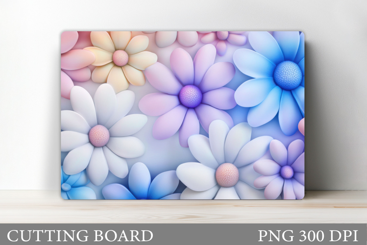 Daisy Flowers Cutting Board. Flowers Kitchen Cutting Design