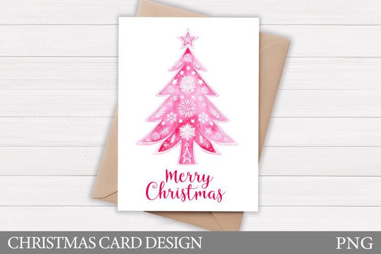 Christmas Card Printable. Christmas Tree Card Design