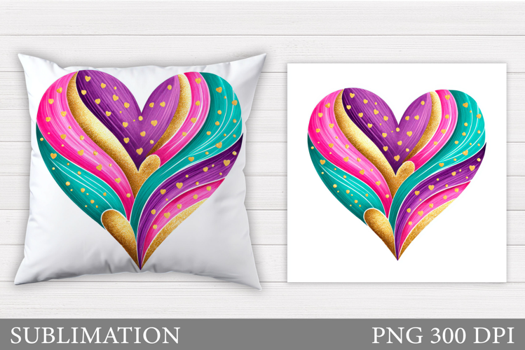 Valentines Pillow Design. Heart Pillow Sublimation