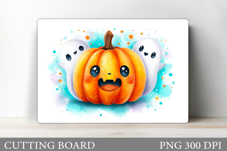 Cute Pumpkin Cutting Board. Halloween Cutting Board Design
