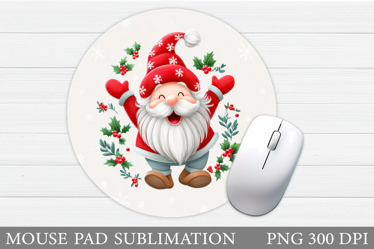 Christmas Gnome Mouse Pad. Christmas Mouse Pad Design