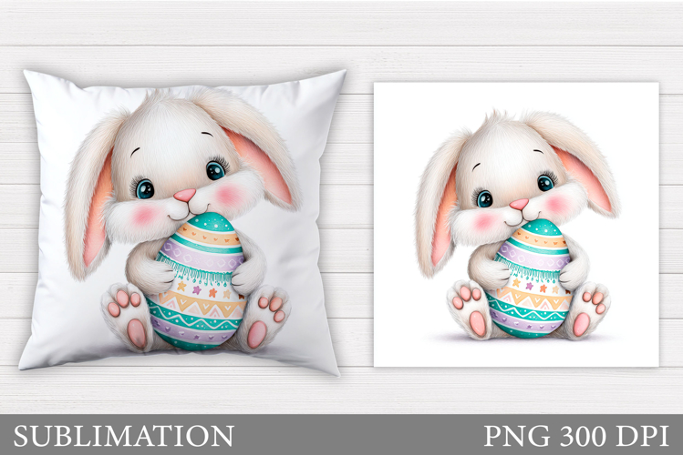 Easter Bunny Pillow Design. Easter Bunny Sublimation