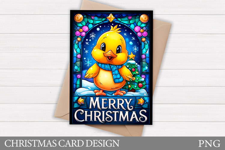 Christmas Duck Card Design. Christmas Card Printable