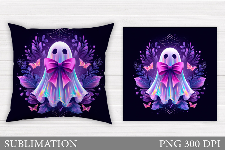 Ghost Pillow Design. Halloween Pillow Sublimation