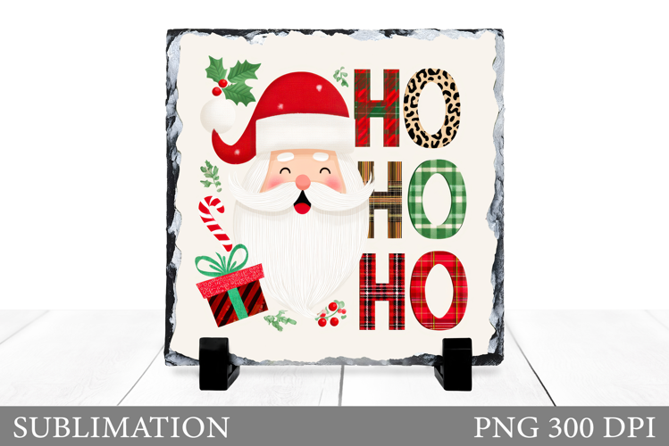 Santa Claus Slate Design. Christmas Slate Sublimation
