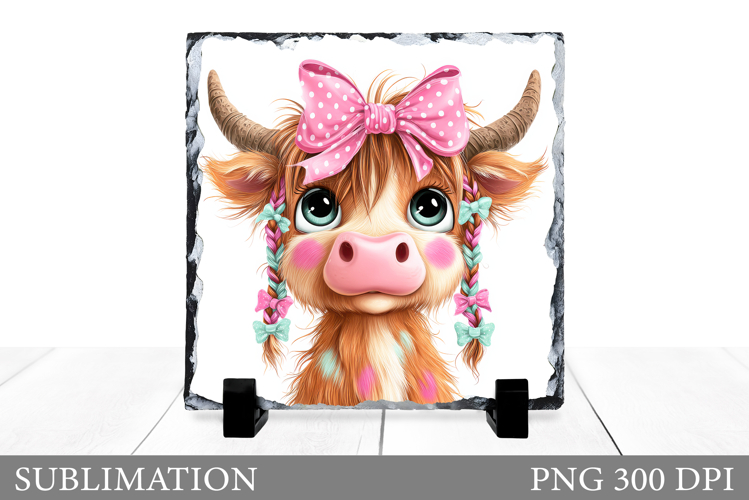Cute Cow Sublimation. Cow Slate Sublimation
