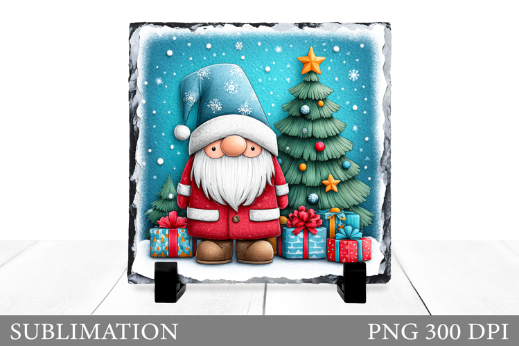 Christmas Gnome Sublimation. Christmas Gnome Slate Design