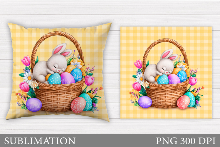 Easter Bunny Sublimation. Easter Bunny Pillow Design