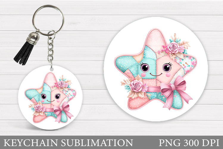 Starfish Keychain Design. Starfish Sublimation