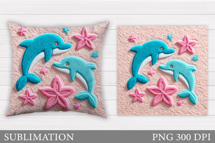 Dolphin Pillow Sublimation. Dolphin Sublimation