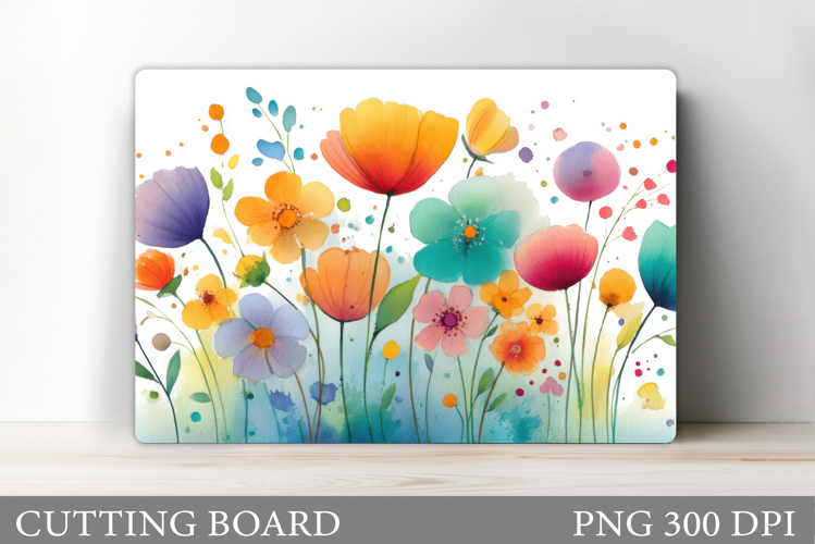 Flowers Cutting Board. Floral Cutting Board Sublimation