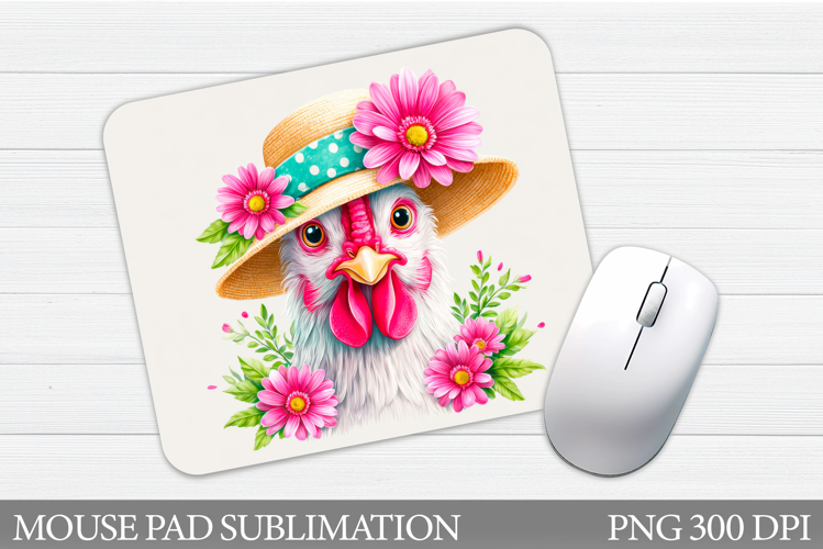 Chicken Mouse Pad Design. Chicken Sublimation