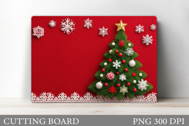 Christmas Tree Cutting Board Design. Kitchen Cutting Board