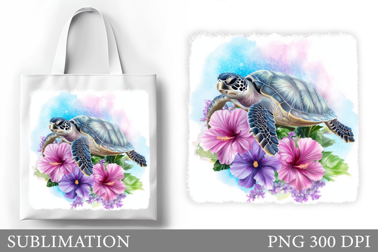 Turtle Tote Bag Sublimation. Sea Sublimation