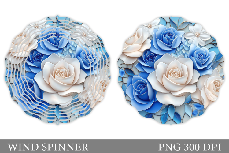 Roses Wind Spinner Design. Flowers Wind Spinner Sublimation