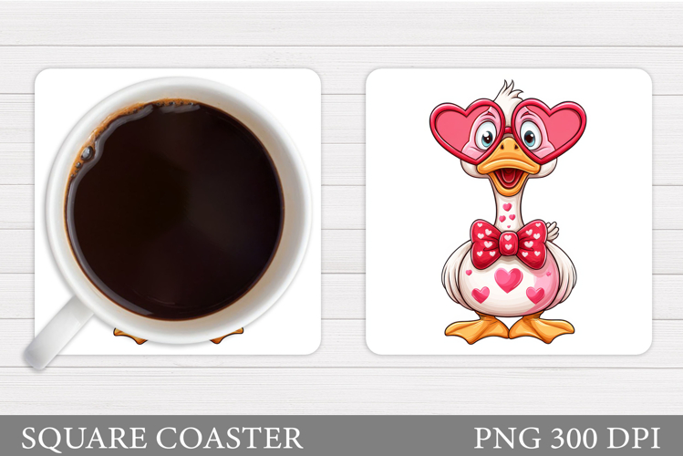 Valentines Goose Coaster. Valentines Coaster Design