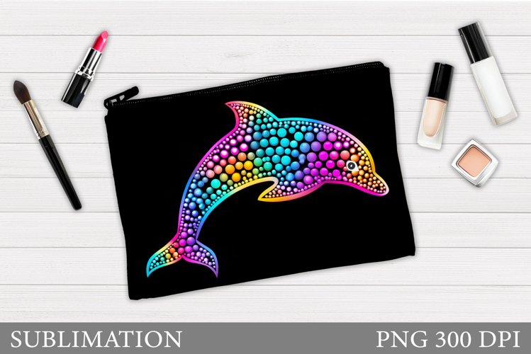 Dolphin Makeup Bag Sublimation. Dolphin Cosmetics Bag Design