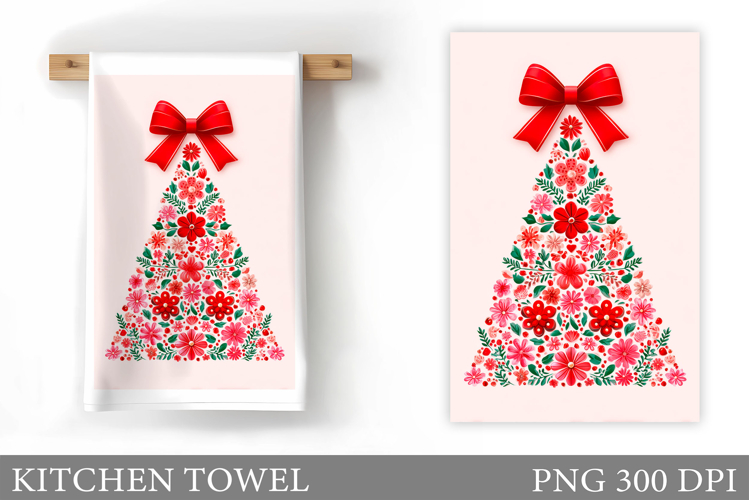 Christmas Tree Kitchen Towel. Christmas Kitchen Towel
