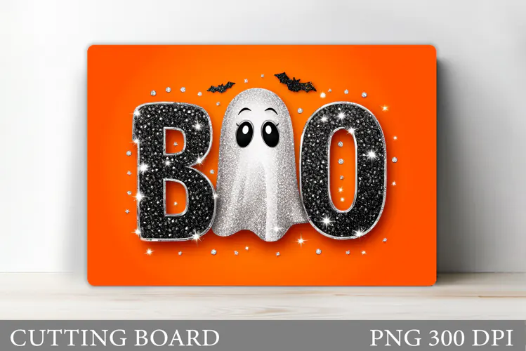 Boo Cutting Board Design. Halloween Cutting Board
