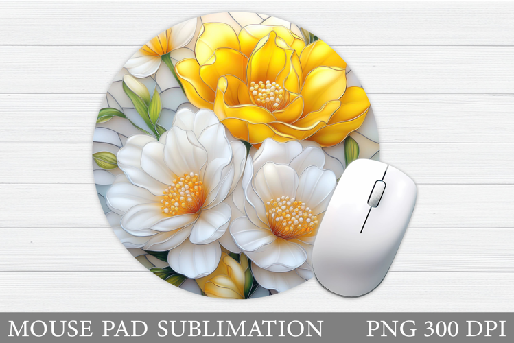 Floral Mouse Pad Sublimation. Flowers Mouse Pad Design