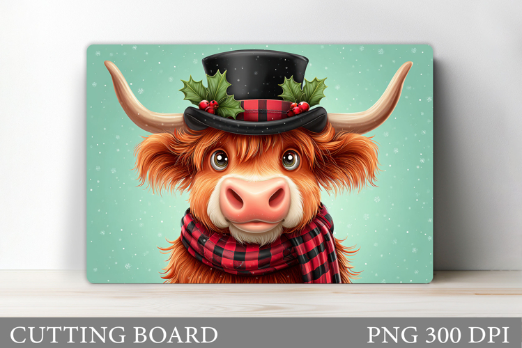 Christmas Cow Cutting Board. Christmas Cutting Board