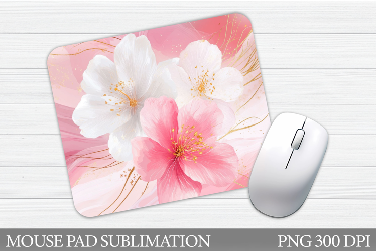 Flowers Mouse Pad Sublimation. Floral Mouse Pad Design