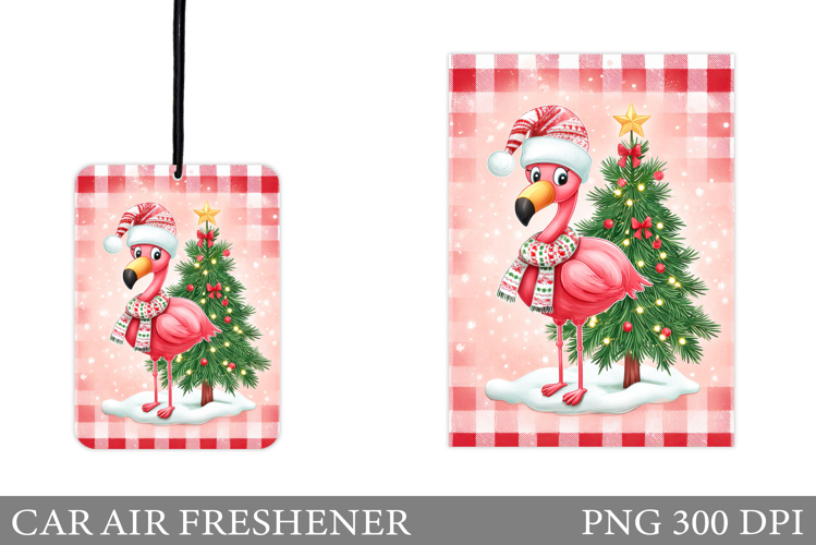 Flamingo Car Air Freshener. Christmas Car Air Freshener