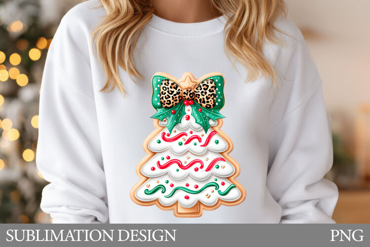 Christmas Tree Cookies T-Shirt. Christmas Tree Sublimation example image 1