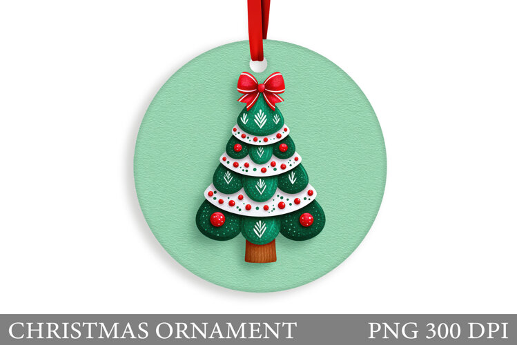 Christmas Tree Christmas Ornament. Winter Christmas Ornament example image 1