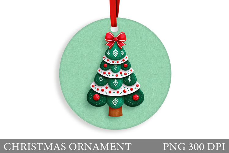 Christmas Tree Christmas Ornament. Winter Christmas Ornament