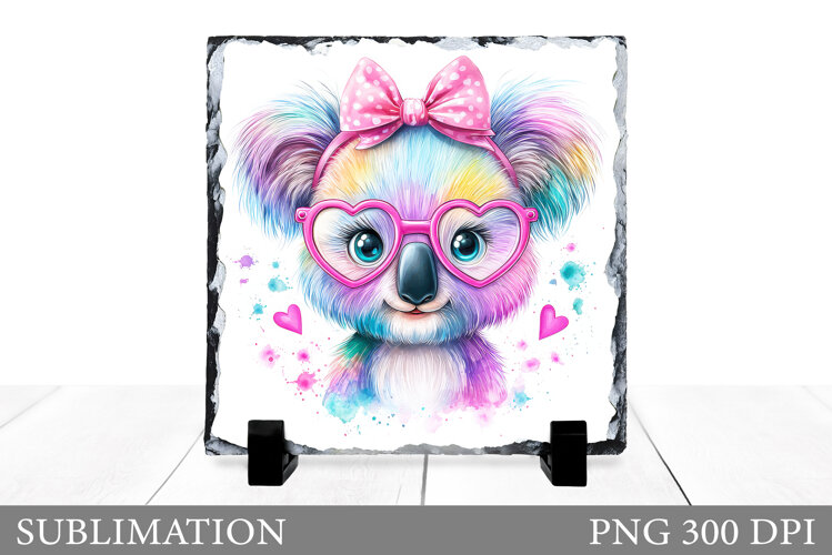 Cute Koala Sublimation. Koala Slate Design example image 1