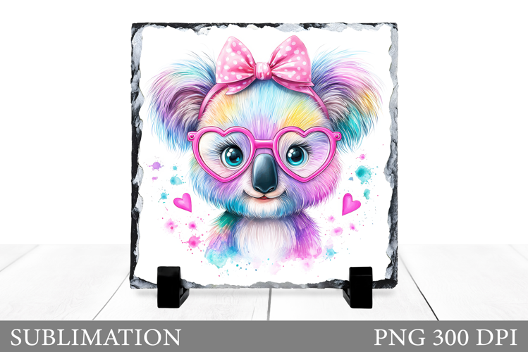 Cute Koala Sublimation. Koala Slate Design
