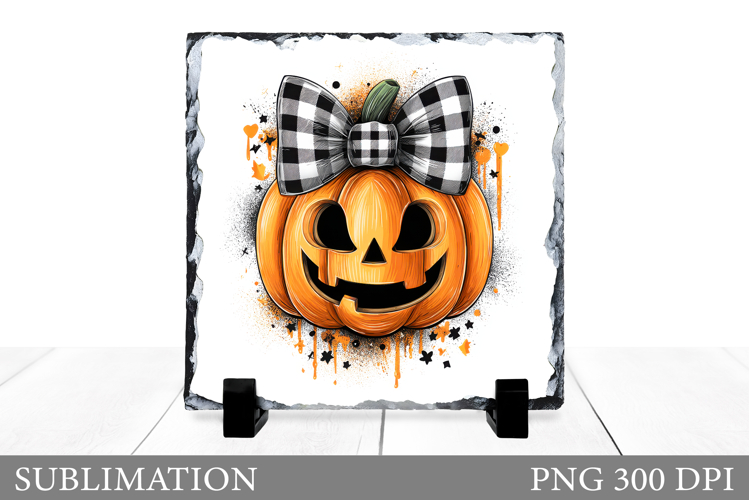 Halloween Pumpkin Slate Design. Halloween Slate Sublimation