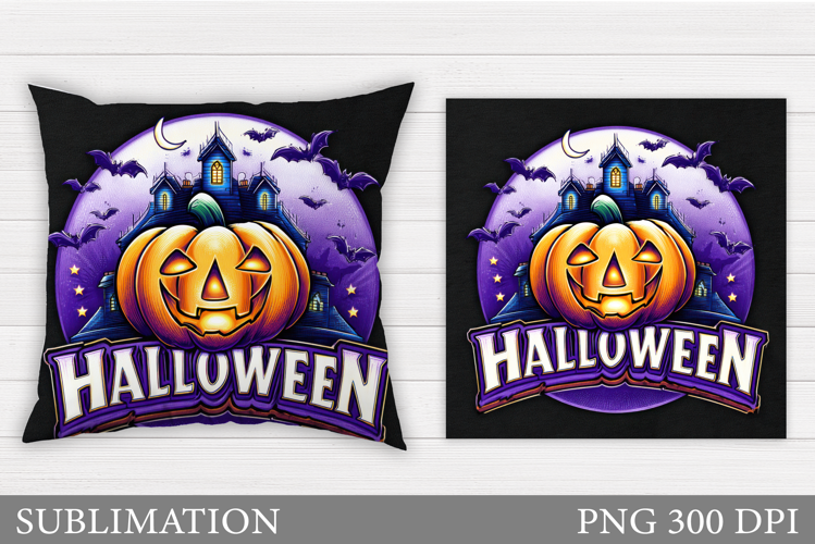 Halloween Pumpkin Pillow. Halloween Pillow Sublimation