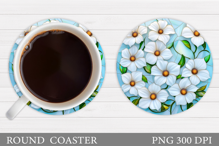 Floral Coaster Design. Flowers Coaster Sublimation