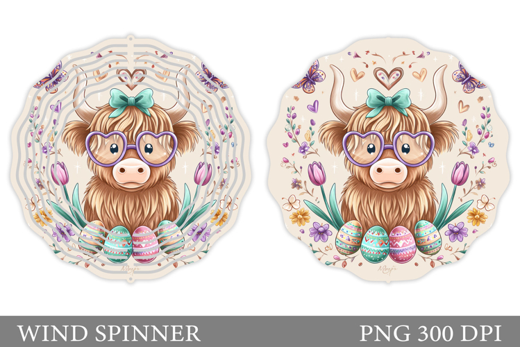 Easter Cow Wind Spinner. Easter Wind Spinner Sublimation