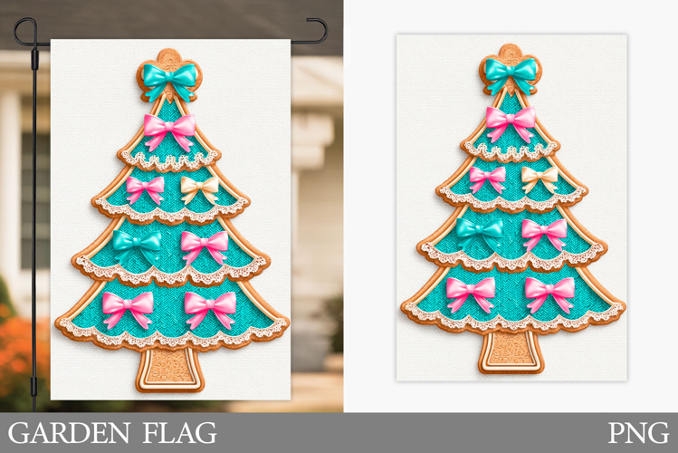 Christmas Tree Garden Flag. Merry Christmas Garden Flag