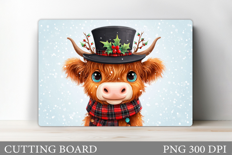 Christmas Cow Cutting Board. Christmas Cutting Board