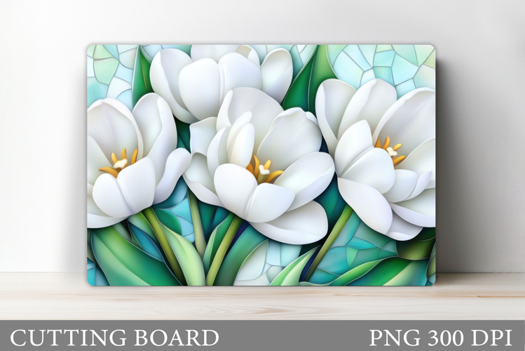 Tulips Cutting Board. Flowers Cutting Board Sublimation