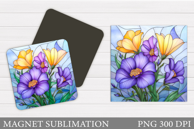 Flowers Magnet Design. Flowers Magnet Sublimation