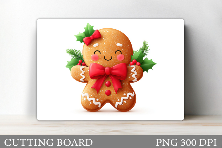 Gingerbread Cutting Board. Christmas Cutting Board Design