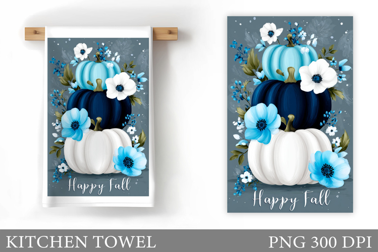 Fall Pumpkin Kitchen Towel. Fall Kitchen Towel Sublimation