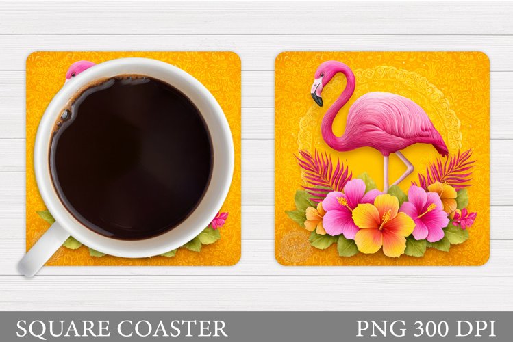 Flamingo Coaster Design. Flamingo Sublimation